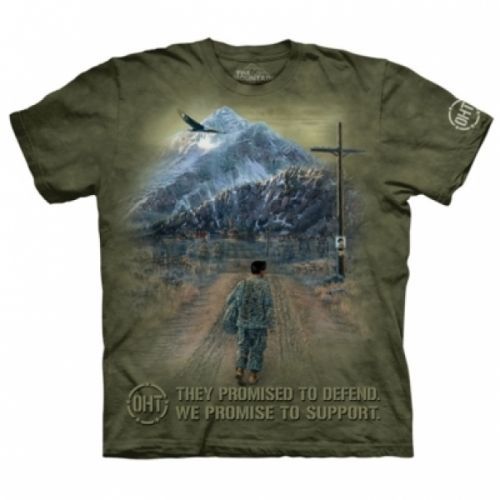 Tričko unisex The Mountain Hero Returns Military - olivové, XL