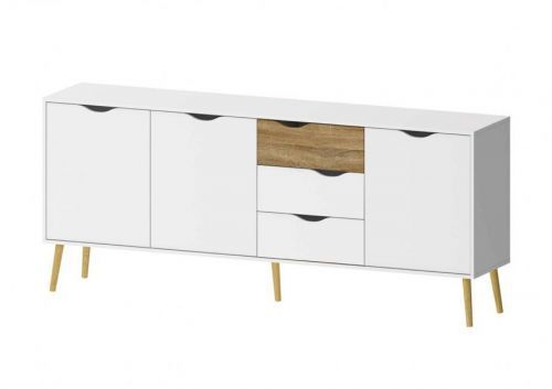 Falco Komoda Retro 454 - bílá/dub