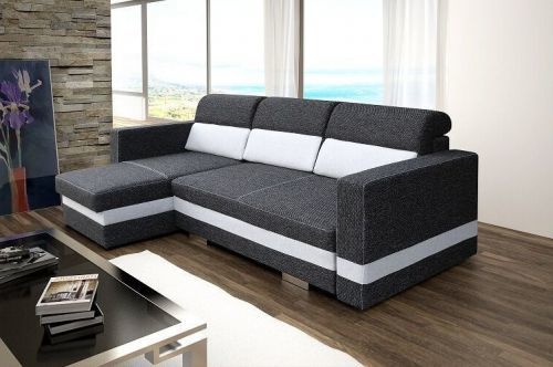 Falco Sedací souprava Rimini šedá/EKO bílá - LEVÁ