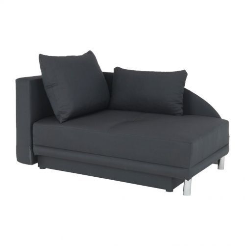 Tempo Kondela Rozkládací pohovka LAUREL, šedočerná látka, levá