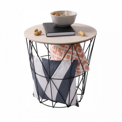 Tempo Kondela Příruční stolek NANCER TYP 3 - přírodní/černá