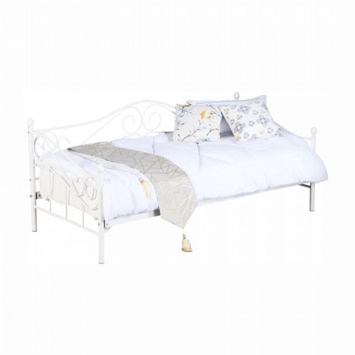 Tempo Kondela Kovová postel DAINA 90x200 - bílá
