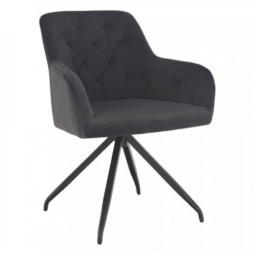 Tempo Kondela Otočné křeslo VELEZA - tmavě šedé