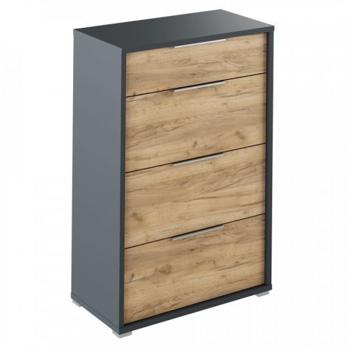 Tempo Kondela Komoda s šuplíky RIOMA NEW TYP 22 - grafit / dub artisan