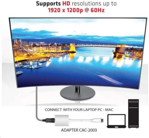 DisplayPort adaptér club3D CAC-2003, bílá