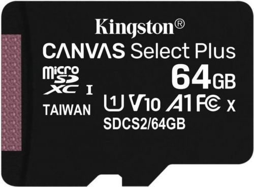 KINGSTON 64GB microSDXC Kingston Canvas Select Plus  A1 CL10 100MB/s bez adapteru (SDCS2/64GBSP)