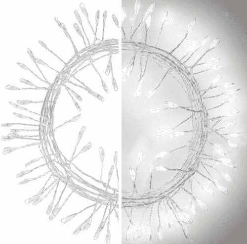 EMOS LED vánoční nano řetěz ježek studená bílá 2,4m D3FC01