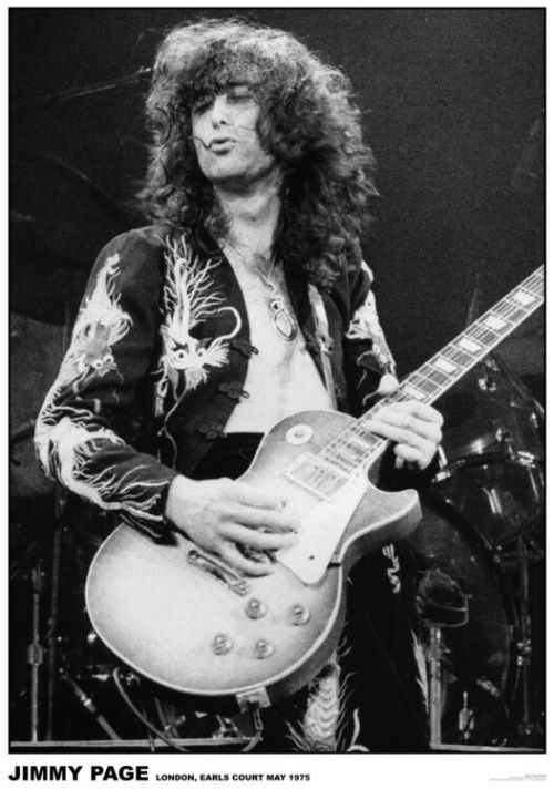 ARTIFICIAL POSTERS Plakát, Obraz - Jimmy Page - Earls Court May 1975, (59.4 x 84.1 cm)