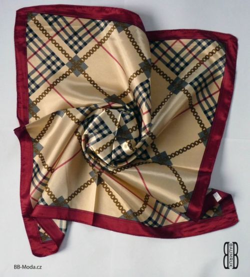 šátek na krk Olymp 60x60 (hedvábí 45%, polyester 55%)