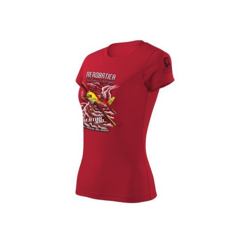 Triko dámské Antonio s letadlem EXTRA 300 - červené, XXL