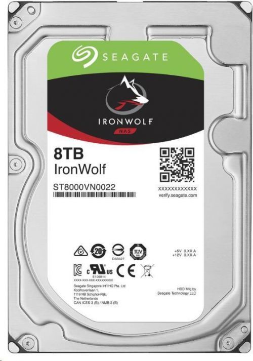 SEAGATE HDD 8TB Seagate IronWolf 256MB SATAIII 7200rpm NAS (ST8000VN004)
