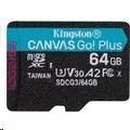 KINGSTON 64GB microSDXC Kingston Canvas Go! Plus A2 U3 V30 170MB/s bez adapteru (SDCG3/64GBSP)