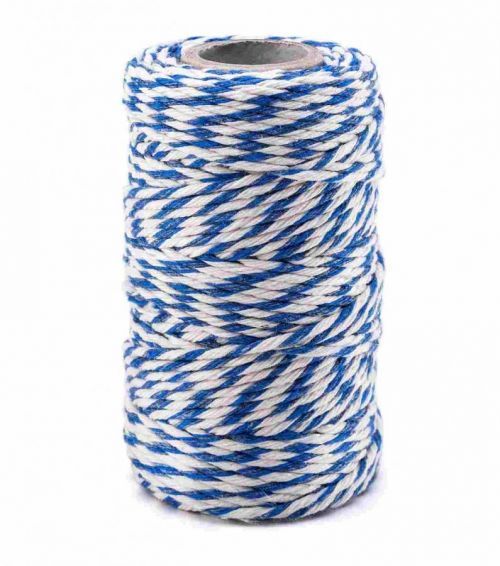 KOZÁČEK Provázek potravinářský bavlna 100g/66m bílomodrá  COMBI