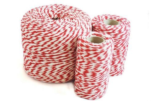 KOZÁČEK Provázek potravinářský bavlna 250g/166m bíločervená  COMBI