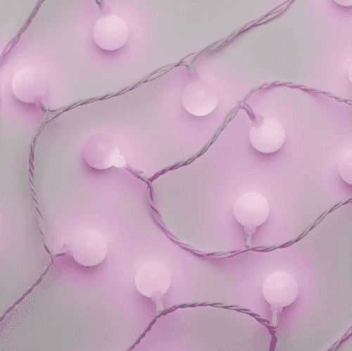 EMOS LED vánoční řetěz - kuličky 4m venkovní i vnitřní, růžová D5AP01