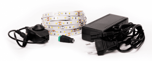 LED Solution LED pásek 12W/m 12V bez krytí IP20 5 metrů + adaptér 72W + manuální stmívač Barva světla: Extra teplá bílá 07700_05310_06102