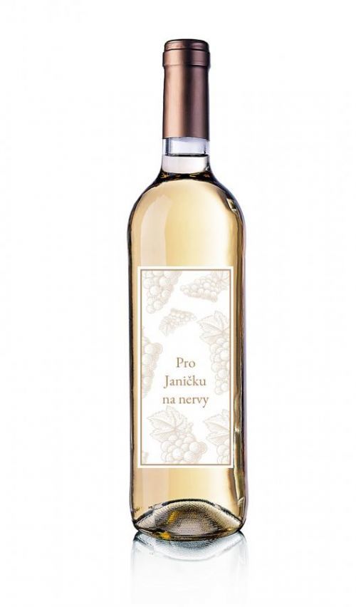 Dárkové víno Chardonnay s originální etiketou, Bílé víno