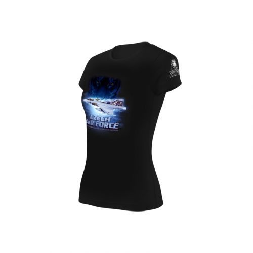Triko dámské Antonio se stíhačkou JAS-39/C GRIPEN - černé, XXL