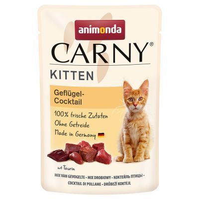 Animonda Carny Kitten Pouch 12 x 85 g - hovězí, telecí + kuře