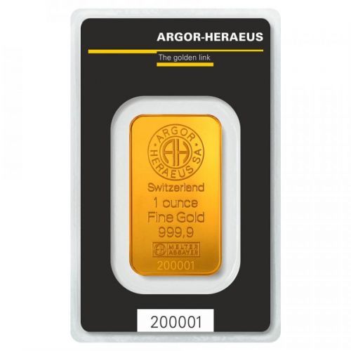 1oz zlatý slitek Argor Heraeus SA AHZ003