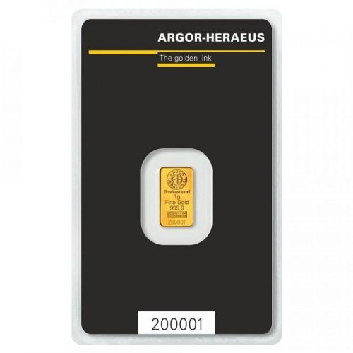 1g zlatý slitek Argor Heraeus SA AHZ005