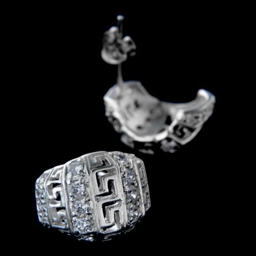 Stříbrné náušnice 14177