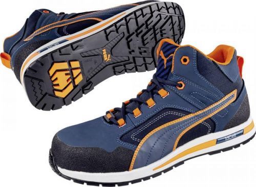 Bezpečnostní obuv S3 PUMA Safety Crosstwist Mid 633140-44, vel.: 44, modrá, oranžová, 1 pár