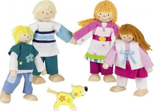 Ourbaby Domeček pro panenky Wooden doll family