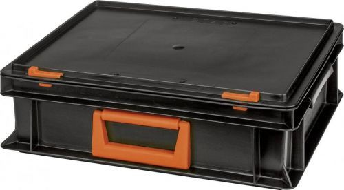 Plastový kufřík stohovatelný Alutec Magnus PC 10 139210110188, (š x v x h) 400 x 133 x 300 mm, černá, oranžová