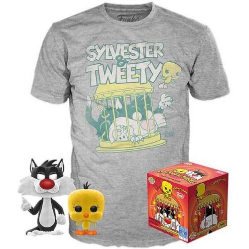 Funko POP & Tee: Looney Tunes Sylvester and Tweety, velikost M (exkluzivní sada s tričkem)