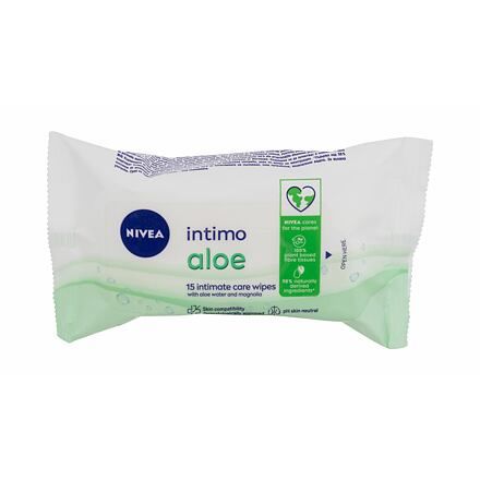 Nivea Intimo Aloe ubrousky pro intimní hygienu 15 ks pro ženy