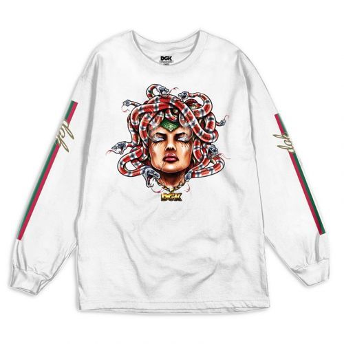 triko DGK - Beam L/S Tee White (WHITE)