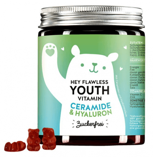 Bears With Benefits Hey Flawless Youth Anti-age vitamíny pro pleť s ceramidy bez cukru 60ks