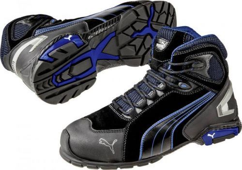 Bezpečnostní obuv S3 PUMA Safety Rio Black Mid 632250-46, vel.: 46, černá, modrá, 1 pár