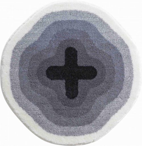 GRUND Koupelnová předložka KARIM 03 šedá Rozměr: kruh 60 cm