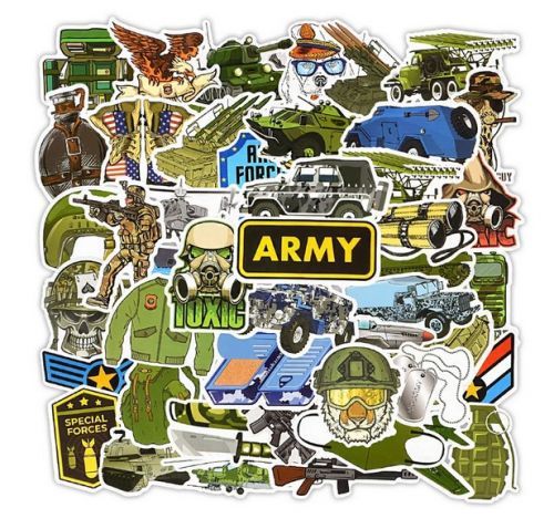 Vojenské/army samolepky 50ks