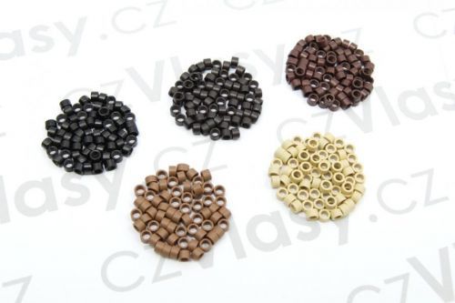 Kroužky micro ring - 100 ks Barva: tmavě hnědá