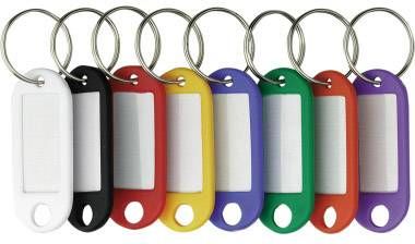 Věšák na klíče 1 balení bílá, černá, červená, žlutá, modrá, zelená, oranžová, fialová
