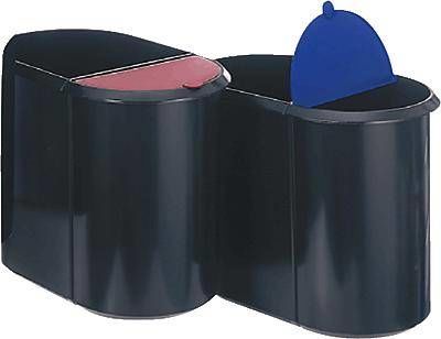 Helit H6103993 odpadkový koš 29 l plast černá, modrá 1 ks