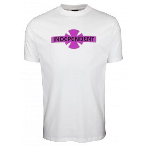 triko INDEPENDENT - O.G.B.C Streak T-Shirt White/Purple (WHITE-PURPLE) velikost: XL