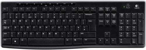 Klávesnice Logitech K270 Wireless Keyboard, odolné proti stříkající vodě, černá