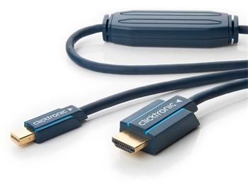 ClickTronic HQ OFC kabel mini DisplayPort - HDMI typ A, zlacené kon., 3D, M/M, 2m