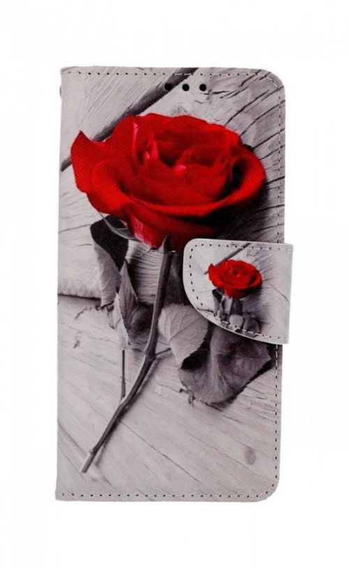 Pouzdro TopQ iPhone 11 knížkové Červená růže 63791