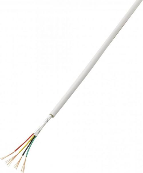 Alarmový kabel LiYY TRU COMPONENTS 1569083, 16 x 0.22 mm², bílá, 50 m