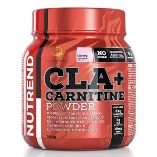 Nutrend CLA + Carnitine Powder 300 g cherry + punč Nutrend