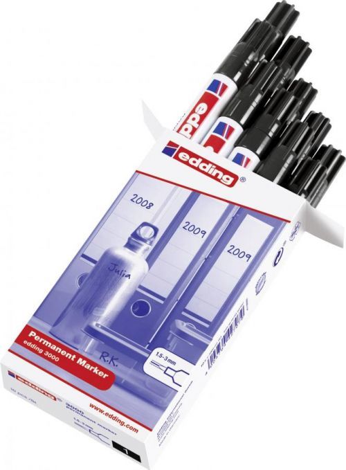 Edding edding 3000 4-3000001 permanentní popisovač , černá