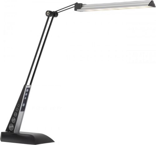 LED lampička na psací stůl Brilliant Jaap G92734/06, 6 W, černá, chrom