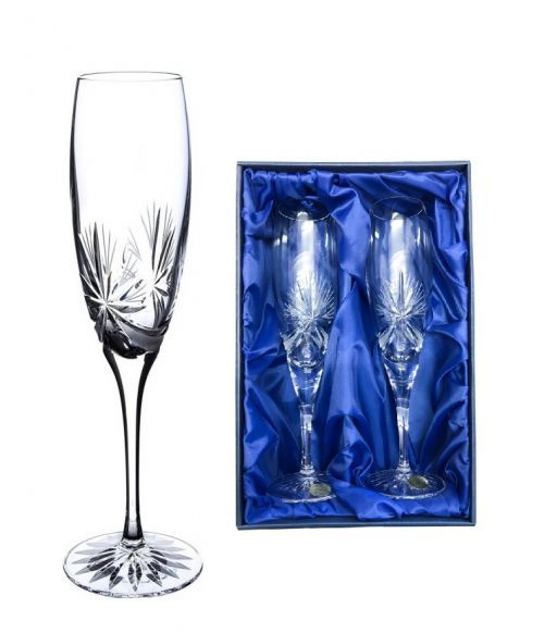 Onte Crystal Bohemia Crystal ručně broušené sklenice na šampaňské Mašle 200 ml 2KS