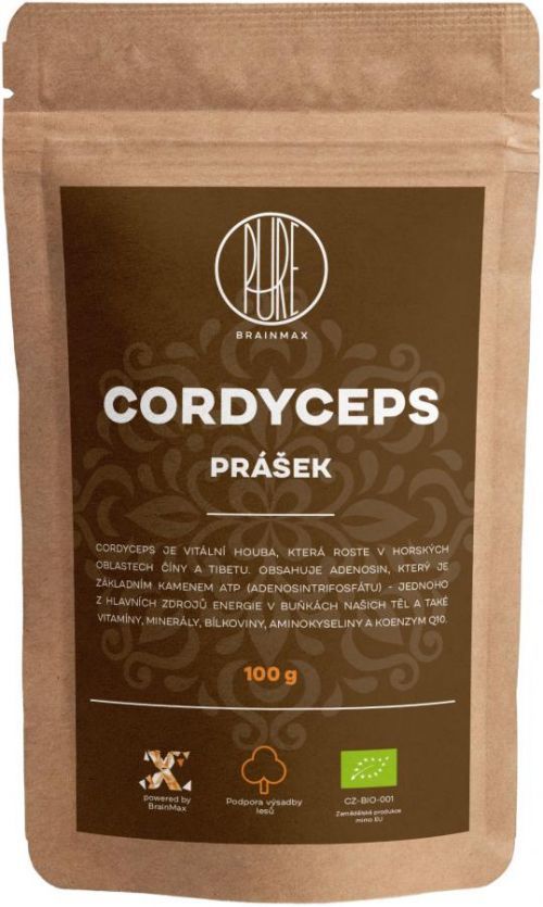 BrainMax Pure Cordyceps prášek BIO, 100g