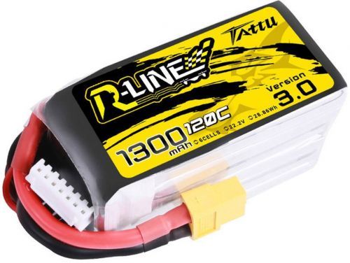 Akupack Li-Pol (modelářství) Tattu TA-RL-120C-1300-6S1P, 22.2 V, 1300 mAh